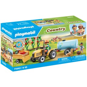 Playmobil - Country Traktor z przyczepą i zbiornikiem na wodę 71442