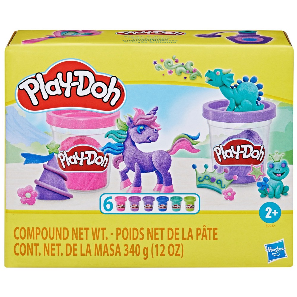 Play-Doh - Ciastolina Błyszczący zestaw 6-pack F9932