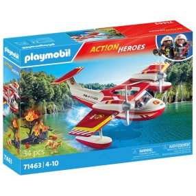Playmobil - Action Heroes Samolot straży pożarnej z funkcją gaszenia pożaru 71463