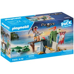 Playmobil - Pirates Pirat z aligatorem 71473