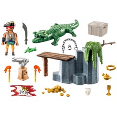 Playmobil - Pirates Pirat z aligatorem 71473