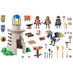 Playmobil - Novelmore Rycerska wieża z kowalem i smokiem 71483