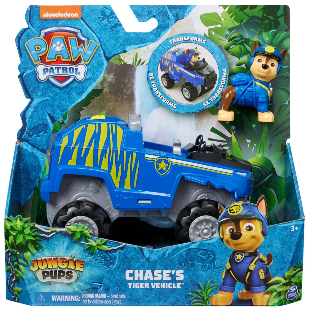 Psi Patrol - Transformujący pojazd terenowy Tygrys + figurka Chase'a 20143413