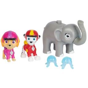 Psi Patrol - Zestaw figurek piesków Marshalla i Skye + figurka słonia 20144813