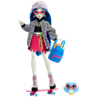 Monster High - Lalka podstawowa Ghoulia Yelps + zwierzątko HHK58