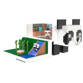 Minecraft - Głowy Mobów Domek zabaw pandy + 2 figurki HLL25