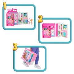 Barbie - Przytulny domek dla lalek Barbie + akcesoria HRJ76