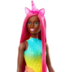 Barbie - Lalka jednorożec z długimi włosami HRR01