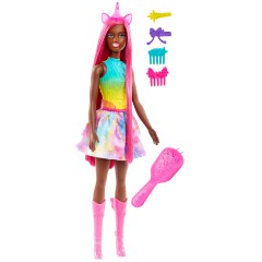 Barbie - Lalka jednorożec z długimi włosami HRR01