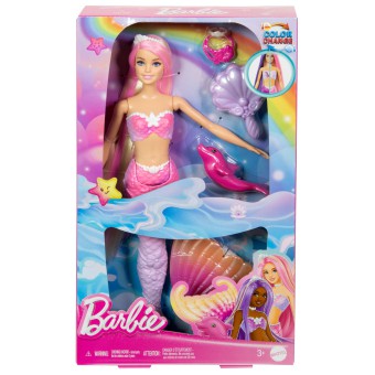 Barbie - Lalka syrenka Malibu ze zmianą koloru HRP97