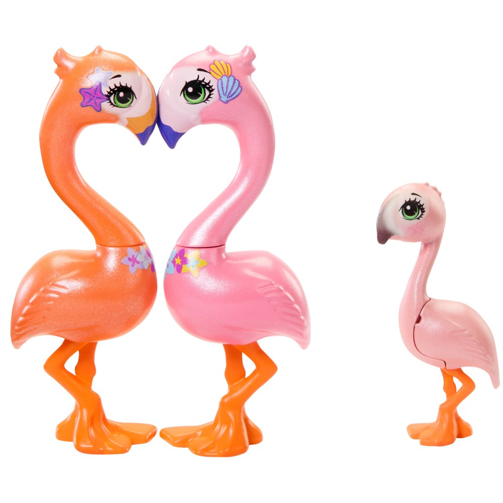 EnchanTimals - Lalka Florinda Flamingo + zwierzątko Zestaw Rodzina flamingów HRX85