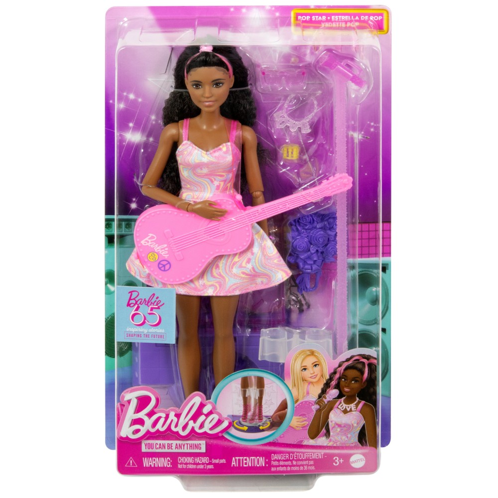 Barbie - Lalka Barbie Gwiazda popu + akcesoria HRG43