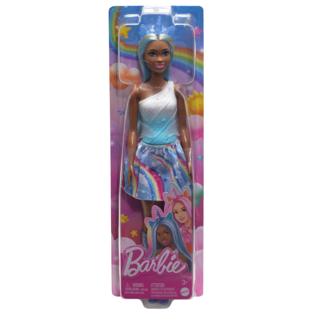 Barbie Fashionistas - Lalka Barbie Jednorożec w niebieskim stroju HRR14