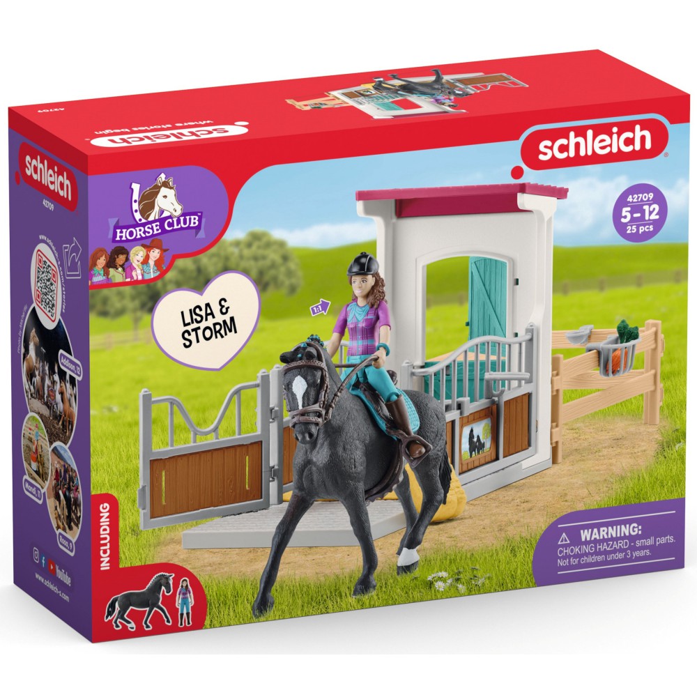 Schleich Horse Club - Boks dla koni z Lisa i Storm 42709