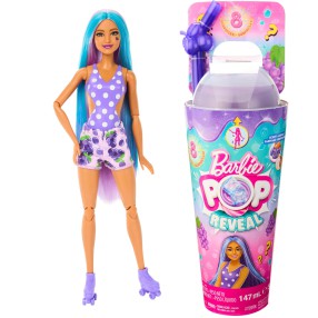 Barbie Pop Reveal - Winogrono Lalka Seria Owocowy sok HNW44