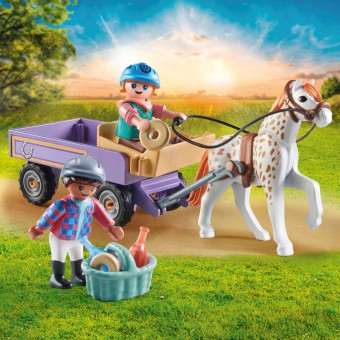 Playmobil - Horses of Waterfall Powóz kucyków 71496