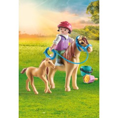 Playmobil - Horses of Waterfall Dziecko z kucykiem i źrebakiem 71498