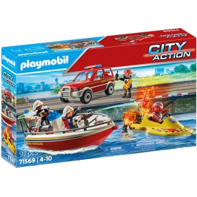 Playmobil - City Action Akcja straży pożarnej na wodzie 71569