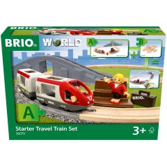 Kolejka BRIO - Drewniana kolejka z pociągiem Zestaw startowy 36079