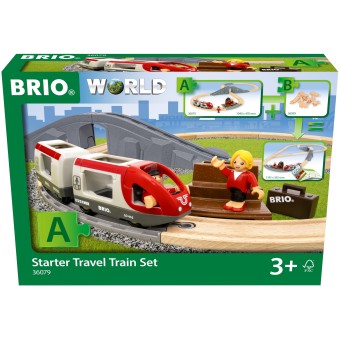 Kolejka BRIO - Drewniana kolejka z pociągiem Zestaw startowy 36079