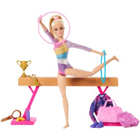 Barbie - Lalka Gimnastyczka + 14 akcesoriów HRG52