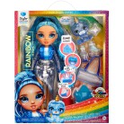 Rainbow High - Błyszcząca lalka Skyler Bradshaw (Niebieska) + zwierzątko i slime 120216