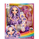Rainbow High - Błyszcząca lalka Violet Willow (Fioletowa) + zwierzątko i slime 120223