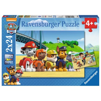 Ravensburger - Psi Patrol Bohaterskie Psy Puzzle 2 x 24 elem. 090648