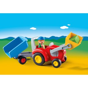 Playmobil - 1.2.3 Traktor z przyczepą 6964
