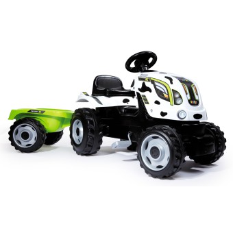 Smoby - Traktor Krówka Farmer XL z przyczepą 710113