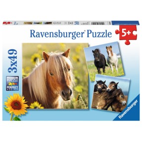 Ravensburger - Puzzle Kochane konie 3 x 49 elem. 080113
