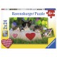 Ravensburger - Puzzle Śpiące kocięta 2x24 elem. 078011