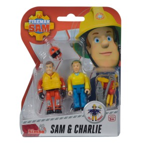Simba - Strażak Sam 2 Figurki z akcesoriami Sam i Charlie 9257651 A