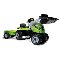 Smoby - Traktor Farmer Max z łyżką i przyczepą 710109
