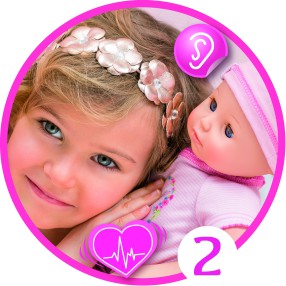 Schildkröt - Lalka Kids Emilia oddychająca Heartbeat Dziewczynka 42 cm 620420002